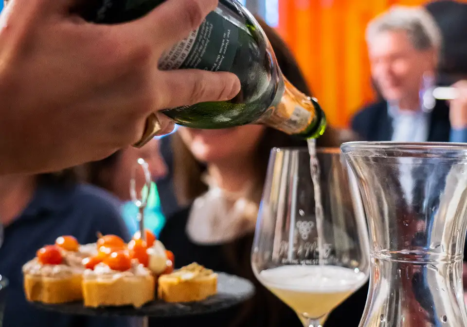 Ausgewählte Champagner bei einem Tasting